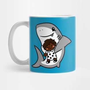 Shark Pup Morgan & Their Doll (Dark Tones, Shag, Smock Dress) Mug